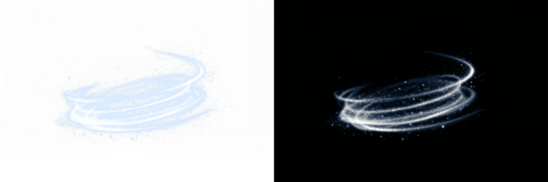 A dynamic light swirl PNG for use as overlays on - Powered by Adobe
