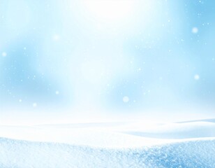 Winter Frost Background &ndash; Soft Snowy Hills and Icy Blue Forest