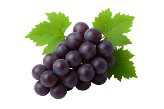 bunch of grapes isolated on white