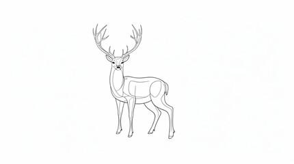 Deer silhouette illustration