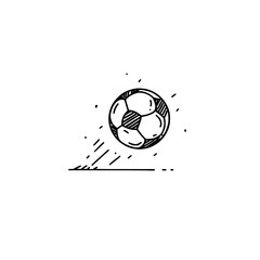 Soccer ball vector illustration for sports design and football game graphics with dynamic motion effect
