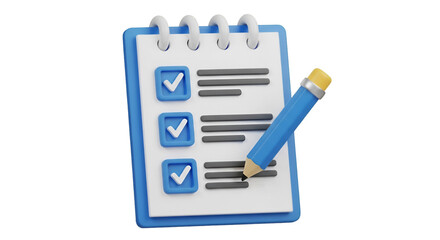Checklist with Checkmarks and Pencil Icon to-do list