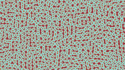 Organic Circular Pattern In Teal And Red abstract background