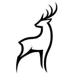 Simple deer logo silhouette