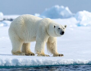 Polar Bear on Arctic Ice Floe