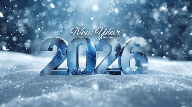 New Year 2026 macro photography of cold water drops on clear glass creates a wet texture pattern with blue bubbles - Powered by Adobe