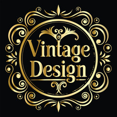 Vector golden frame. Elegant element for design in Eastern style, place for text. Floral golden border. Lace illustration for invitations and greeting cards.
Vintage gold frame on black background. 