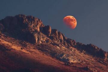 moon over the mountains