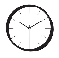 wall clock isolated on white