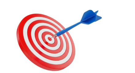 Dart Hitting Bullseye on Target accuracy