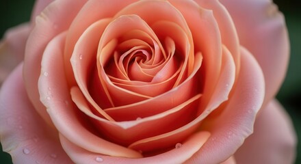 Close up of a delicate peach rose bloom isolated on white background