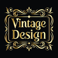 Vector golden frame. Elegant element for design in Eastern style, place for text. Floral golden border. Lace illustration for invitations and greeting cards.
Vintage gold frame on black background. 