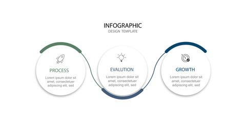 business infographic template whit 3 option , vector illustration