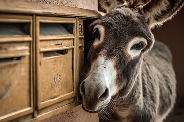 portrait of a donkey