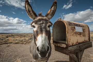 donkey in the desert