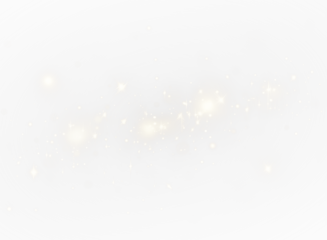 Gold light sparkles PNG overlay for transparent backgrounds in starry