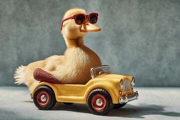 a duck wearing sunglasses