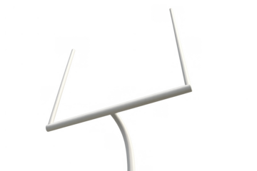 American football goalpost standing tall, ready for field goals and extra points on a transparent background