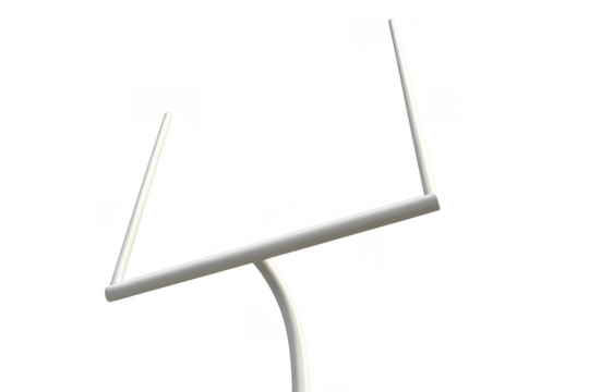American football goalpost standing tall, ready for field goals and extra points on a transparent background