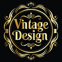 Vector golden frame. Elegant element for design in Eastern style, place for text. Floral golden border. Lace illustration for invitations and greeting cards.
Vintage gold frame on black background. 