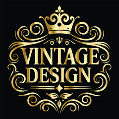 Vector golden frame. Elegant element for design in Eastern style, place for text. Floral golden border. Lace illustration for invitations and greeting cards.
Vintage gold frame on black background. 