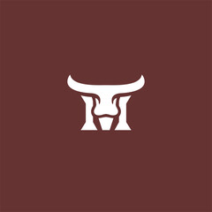 Modern Bull Letter M Logo.eps