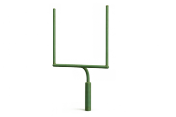 American football goalpost standing ready for field goals and extra points, symbolizing sport success and competition
