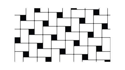 Grid black and white vector background texture. Modern abstract perspective geometric shapes pattern lines