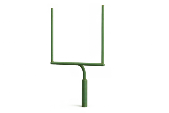 American football goalpost standing ready for field goals and extra points, symbolizing sport success and competition