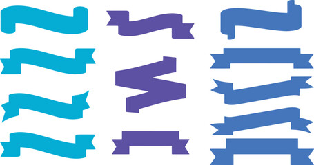 Set of Vector Gradient Ribbons and Rosettes: Colorful Banners, Medals, Awards, Seals, and Labels for Web Design.