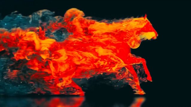 Flaming Horse Logo Reveal