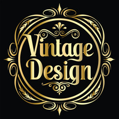 Vector golden frame. Elegant element for design in Eastern style, place for text. Floral golden border. Lace illustration for invitations and greeting cards.
Vintage gold frame on black background. 