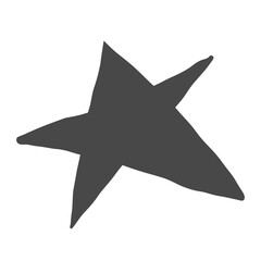 rough star silhouette png abstract hand drawn shape transparent graphic design element