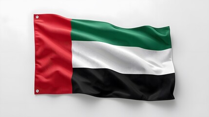 Fototapeta premium Waving flag of the united arab emirates isolated on white background