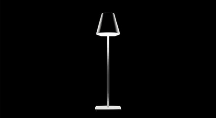 Modern minimalist cordless LED table lamp with a sleek design.