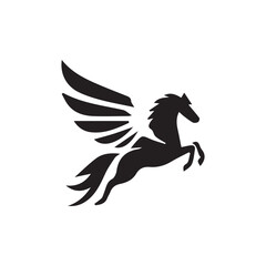 minimalist unicorn logo with white background