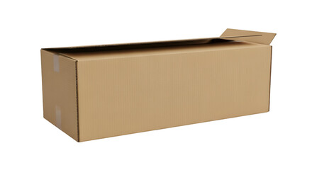 Open Cardboard Box with Transparent Background package