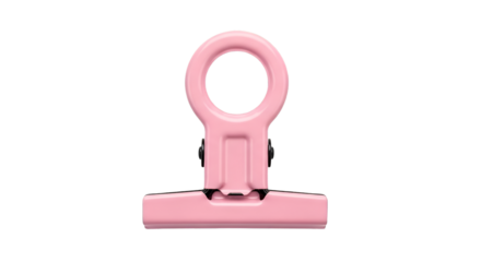 Pink Binder Clip with Ring Handle stationery office supplies
