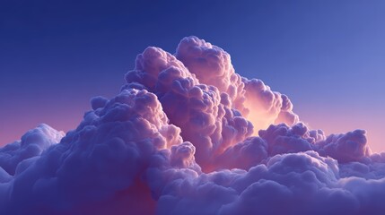 Dreamy Clouds Stock Photo: Purple Sky, Cumulus Clouds Texture, Purple clouds