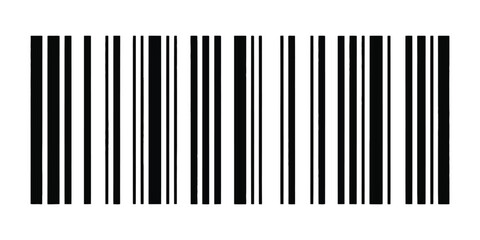 Barcode icon. Bar code black icon. Realistic barcode