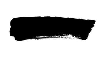 Fototapeta premium Abstract Black Paint Stroke Brush Across White Canvas Backdrop Creating a Graphic Design Element, Artistic Expression, Modern Art Texture for Creative Projects, Elegant Branding, Grunge Style, Web Des