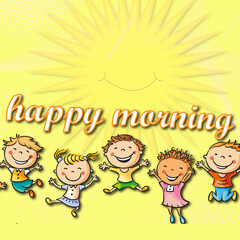 Happy Morning &ndash; Cheerful Kids Illustration