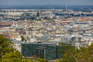 Hungary. Budapest. View of the city from a high point.