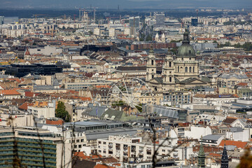 Hungary. Budapest. View of the city from a high point.