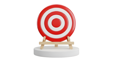 Red and White Target Board on Easel 465e139a4e76052acb84c25d9483a325dr