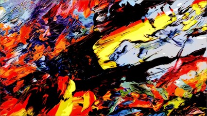 Abstract art background . Hand painting artwork on canvas .