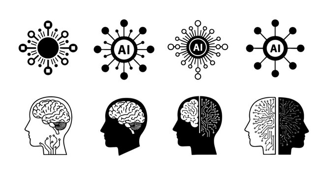 Artificial Intelligence Conceptualization: Illustrating Neural Networks & Brain-Computer Interfaces for Advanced Technology Solutions, Machine Learning Development, Modern Innovation in Science & Tech