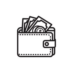 "Wallet with Cash Icon – Personal Budget Management"