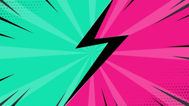 Colorful comic style animation background. Retro pop art cartoon design background. Perfect for pop art intros, funny promo videos, and energetic motion graphics.