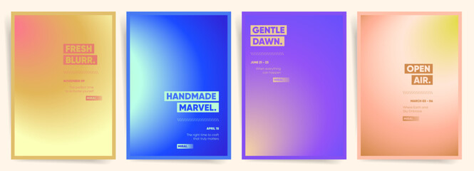 Soft Gradient Event Poster Templates with Modern Minimal Typography
